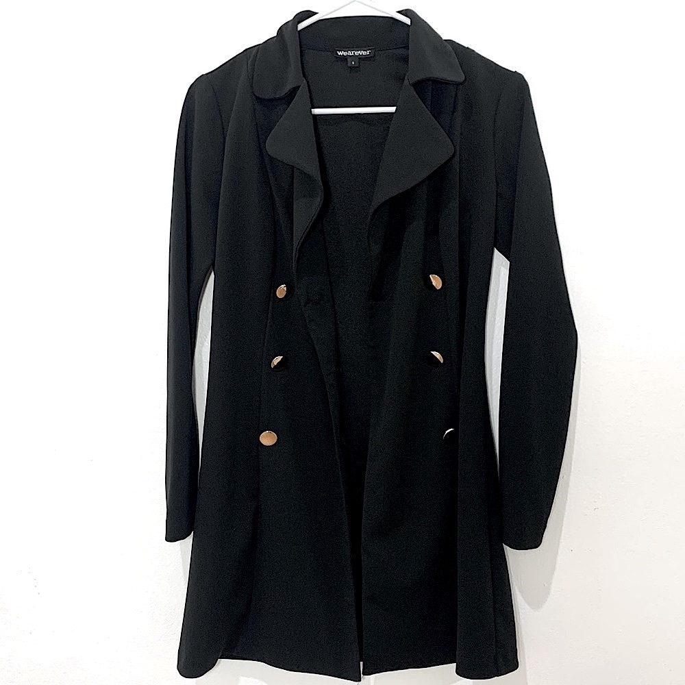 Wearever Black Button Down Blazer Size Small